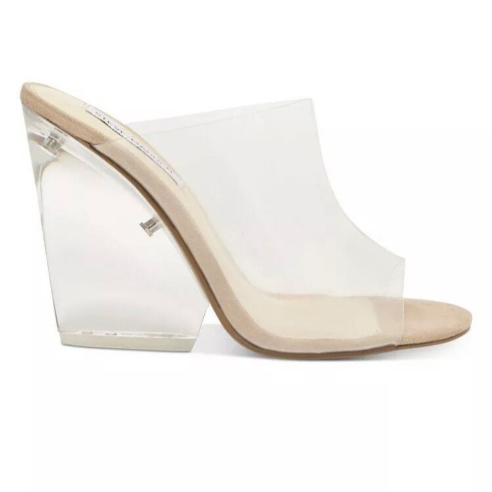 Steve Madden Evolve Clear Mule Sandal Size 8 New